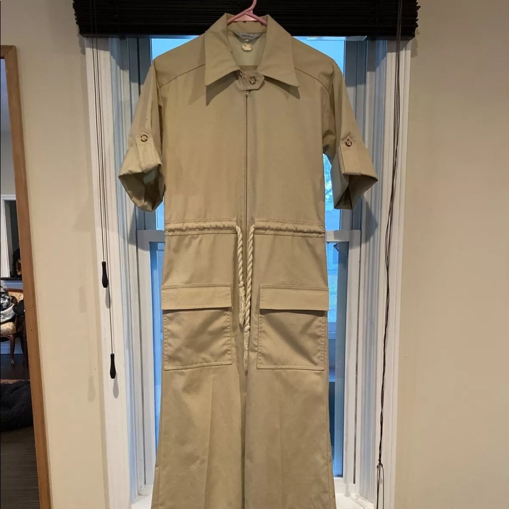 Vintage beige jumpsuit size small